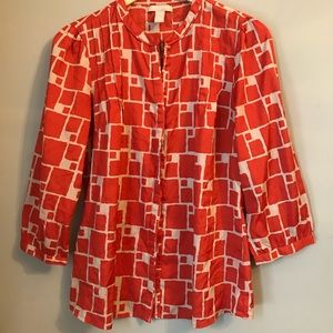 Banana republic Fun orange blouse.